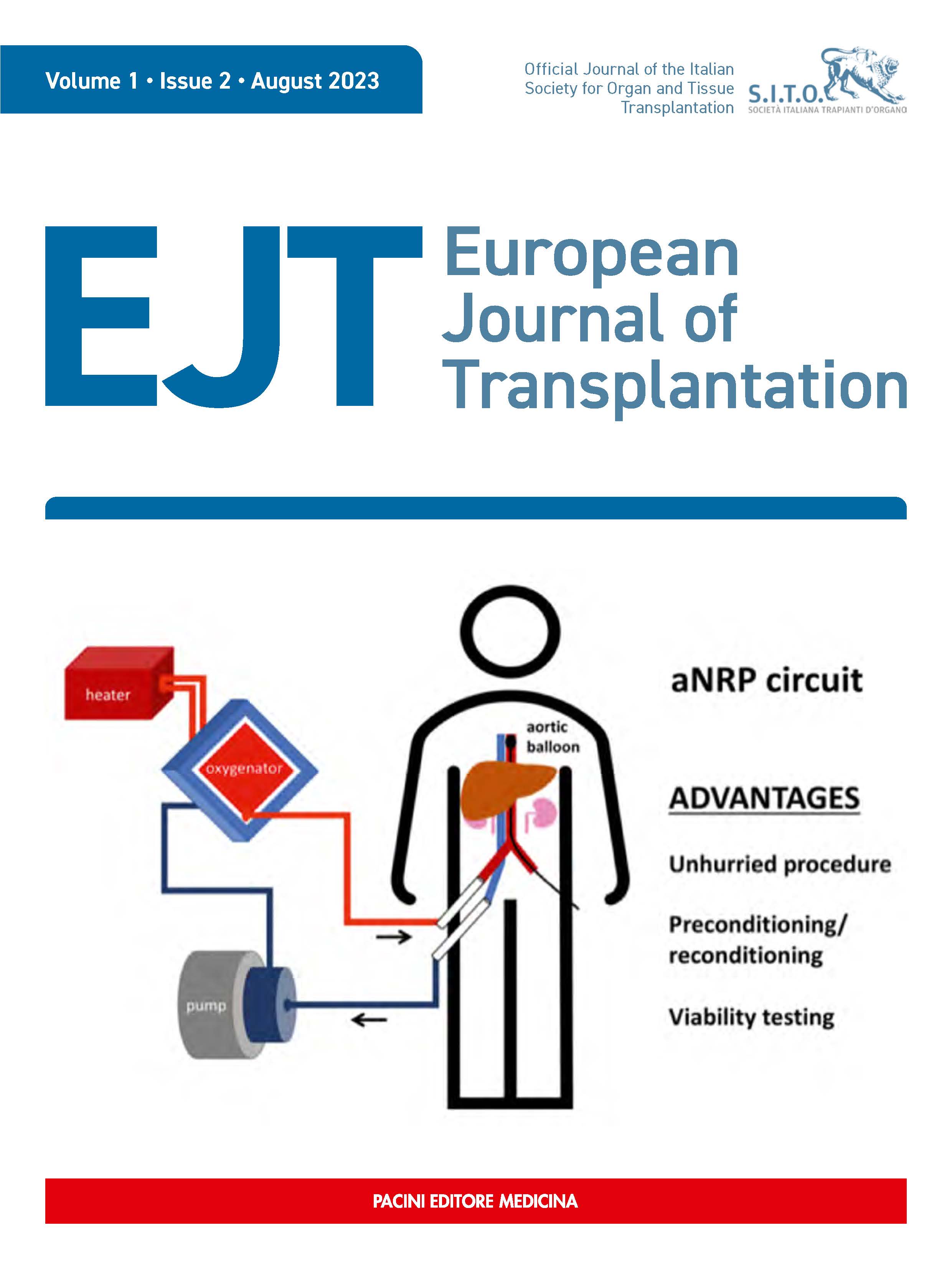 Special Issue 2 - August 2023 - Machine perfusion in organ transplantation